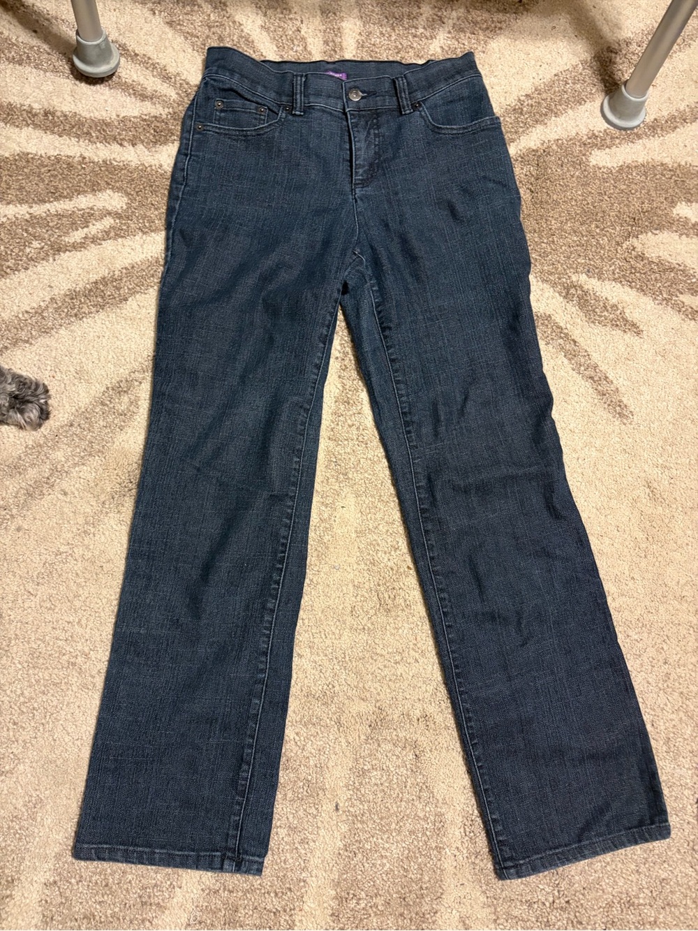 Liz Claiborne Petite Slim Stretch Blue Denim Jeans 5-Pocket  Size 6P Excellent